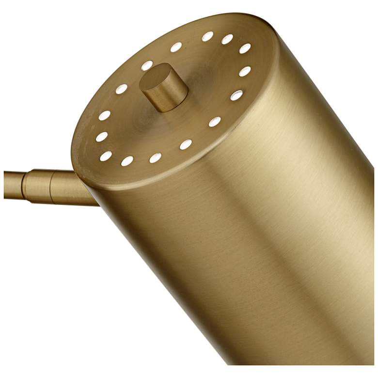 Image 3 Carla Brushed Brass Down-Light Plug-In Wall Lamp with USB Dimmer more views