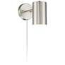 5_Carla Brushed Nickel Cylinder Down-Light Plug-In Wall Lamp more views