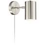 7_Carla Brushed Nickel Cylinder Down-Light Plug-In Wall Lamp more views