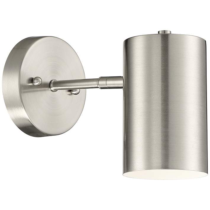 Carla Brushed Nickel Down-Light Hardwire Wall Lamp - #94E61 | Lamps Plus