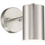 Carla Brushed Nickel Down-Light Hardwire Wall Lamps Set of 2