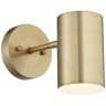 Carla Polished Brass Modern Down-Light Hardwire Wall Lamp by 360 Lighting