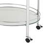 5_Carli 26" Wide Chrome and Glass Serving Cart more views