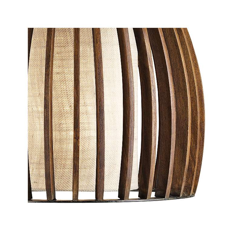 Image 3 Carling 17" Wide Polished Fruitwood Modern Pendant Light more views