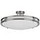 Carlisle 12" Wide Satin Nickel LED Semi-Flush Mount