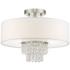 Carlisle 15" Wide Brushed Nickel Semi-Flush Ceiling Light