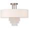Carlisle 18" Wide Brushed Nickel Drum Ceiling Light