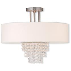 Carlisle 18" Wide Brushed Nickel Drum Ceiling Light