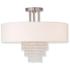 Carlisle 18" Wide Brushed Nickel Drum Ceiling Light