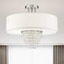 1_Carlisle 18" Wide Brushed Nickel Drum Ceiling Light