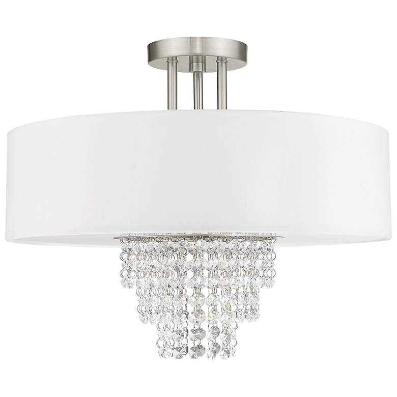 Image 3 Carlisle 18" Wide Brushed Nickel Drum Ceiling Light more views