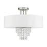 3_Carlisle 18" Wide Brushed Nickel Drum Ceiling Light more views