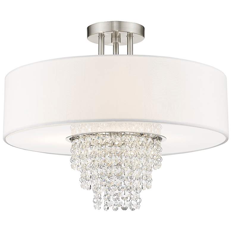 Image 4 Carlisle 18" Wide Brushed Nickel Drum Ceiling Light more views