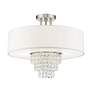 4_Carlisle 18" Wide Brushed Nickel Drum Ceiling Light more views
