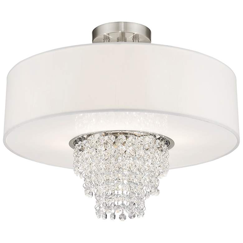 Image 5 Carlisle 18" Wide Brushed Nickel Drum Ceiling Light more views