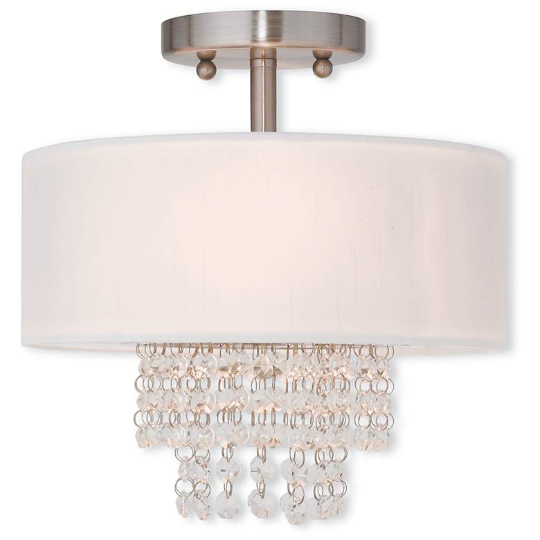 Image 2 Carlisle 2 Light Brushed Nickel Ceiling Mount