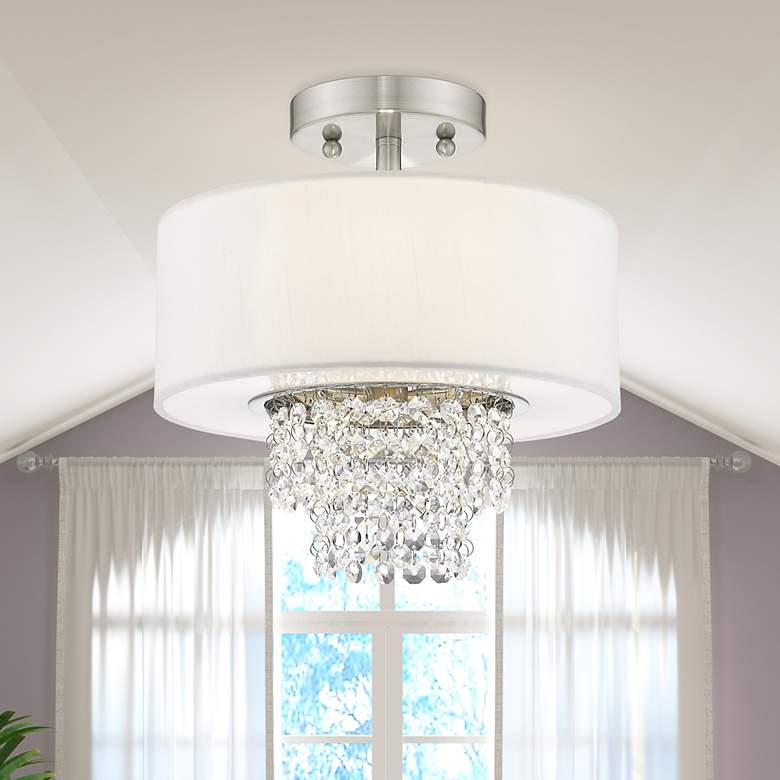 Image 1 Carlisle 2 Light Brushed Nickel Ceiling Mount