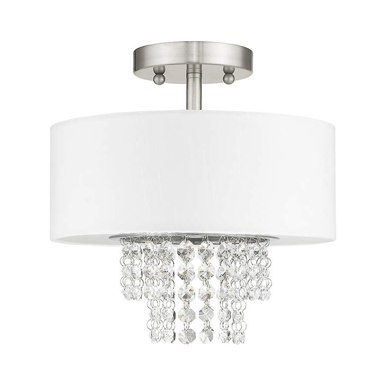 Image 3 Carlisle 2 Light Brushed Nickel Ceiling Mount more views
