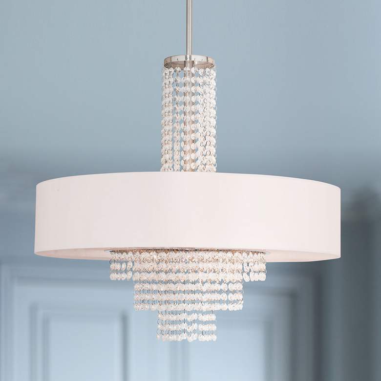 Image 1 Carlisle 25" Wide Brushed Nickel Pendant Light
