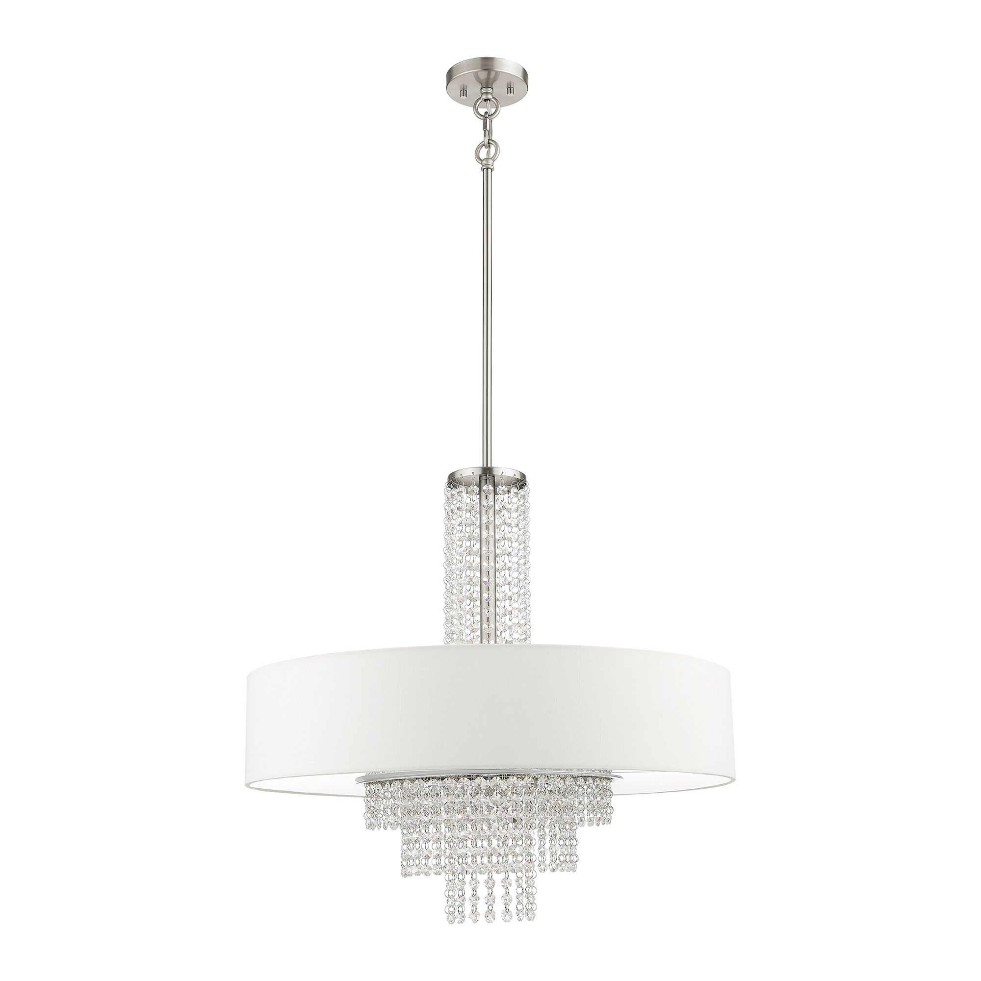Carlisle 25" Wide Brushed Nickel Pendant Light