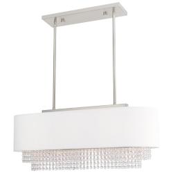 Carlisle 31" Wide Brushed Nickel Linear Chandelier