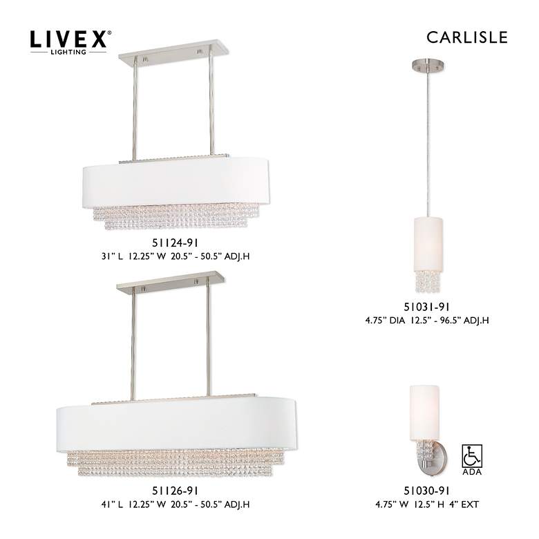 Image 3 Carlisle 31" Wide Brushed Nickel Linear Chandelier more views