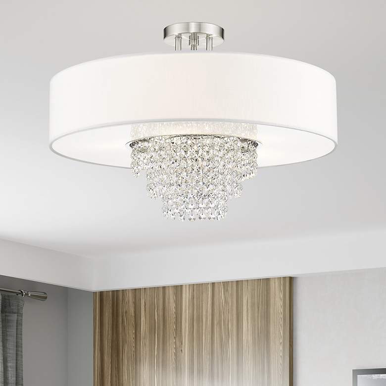 Image 1 Carlisle 5 Light Brushed Nickel Ceiling Mount