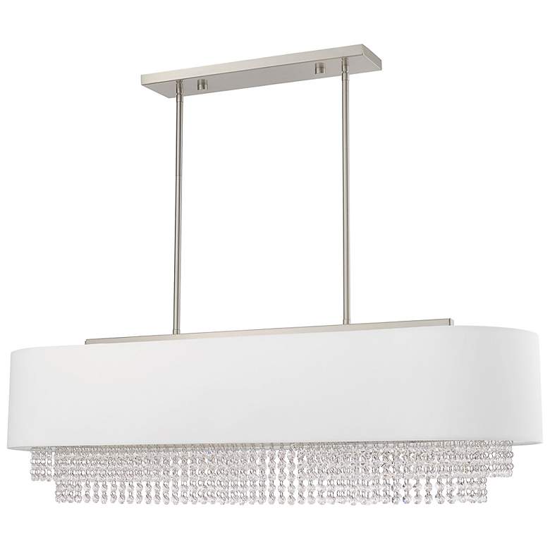 Image 5 Carlisle 5 Light Brushed Nickel Linear Chandelier more views