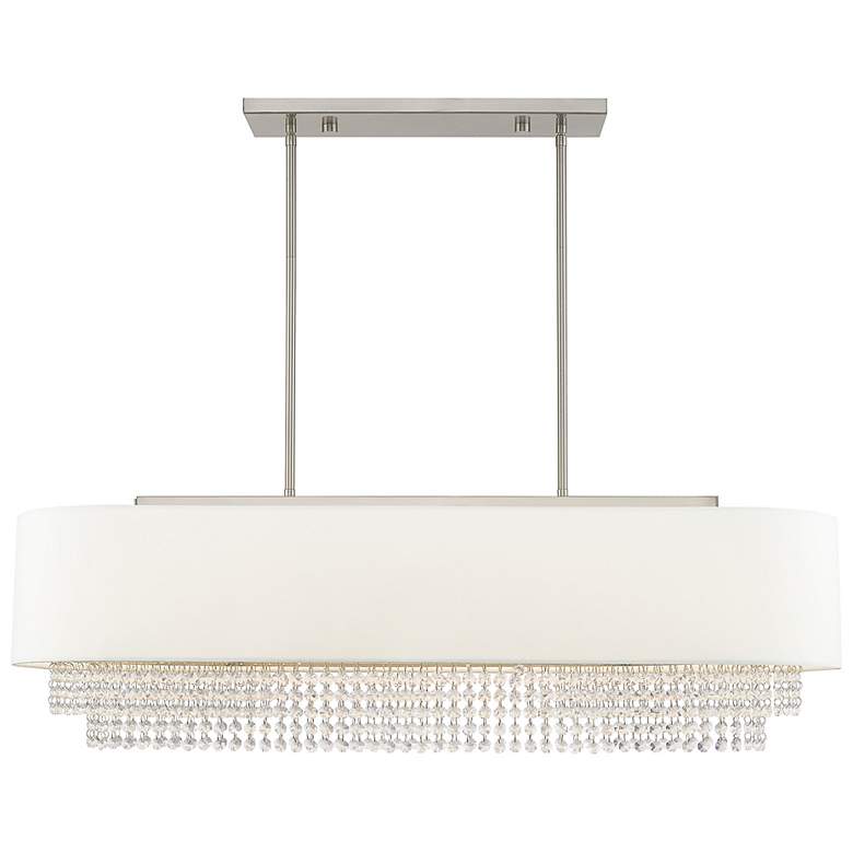 Image 6 Carlisle 5 Light Brushed Nickel Linear Chandelier more views