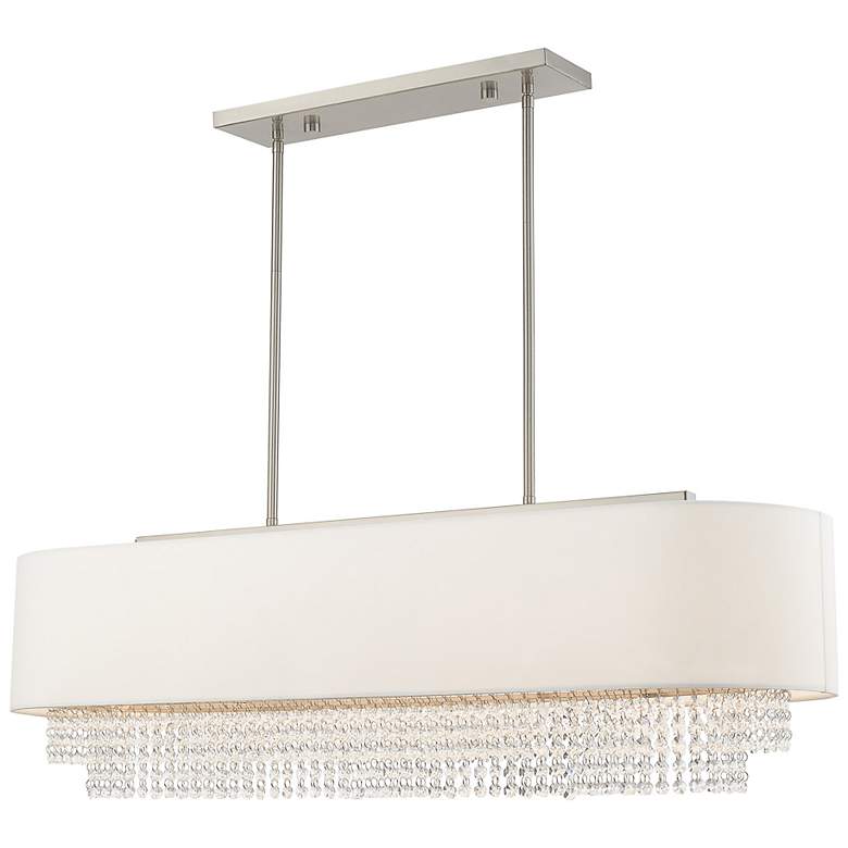 Image 7 Carlisle 5 Light Brushed Nickel Linear Chandelier more views