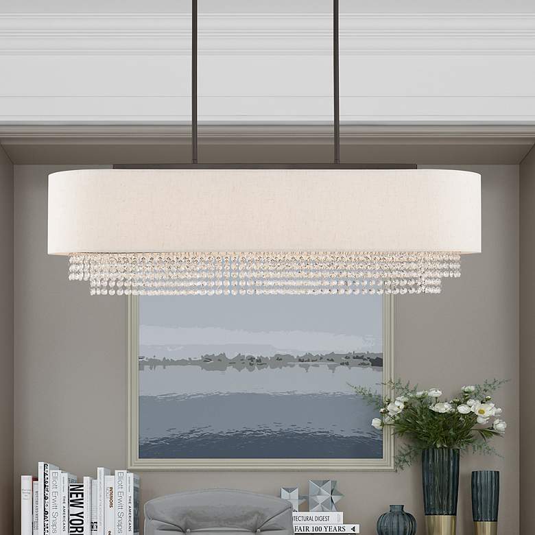 Image 1 Carlisle 5 Light English Bronze Linear Chandelier