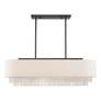 5_Carlisle 5 Light English Bronze Linear Chandelier more views