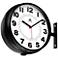 Carlmont Black Two-Sided Mount and Hang 11"W Wall Clock