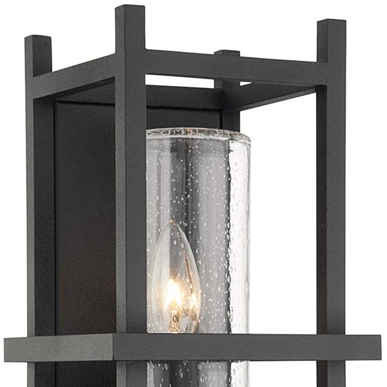 Image 2 Carlo 14 3/4" High Textured Black Outdoor Wall Light more views
