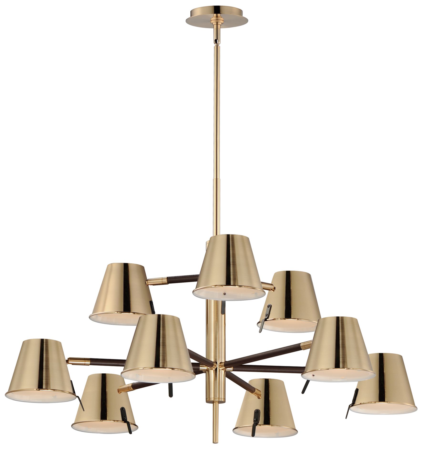 Carlo 9-Light LED Chandelier Heritage Brass
