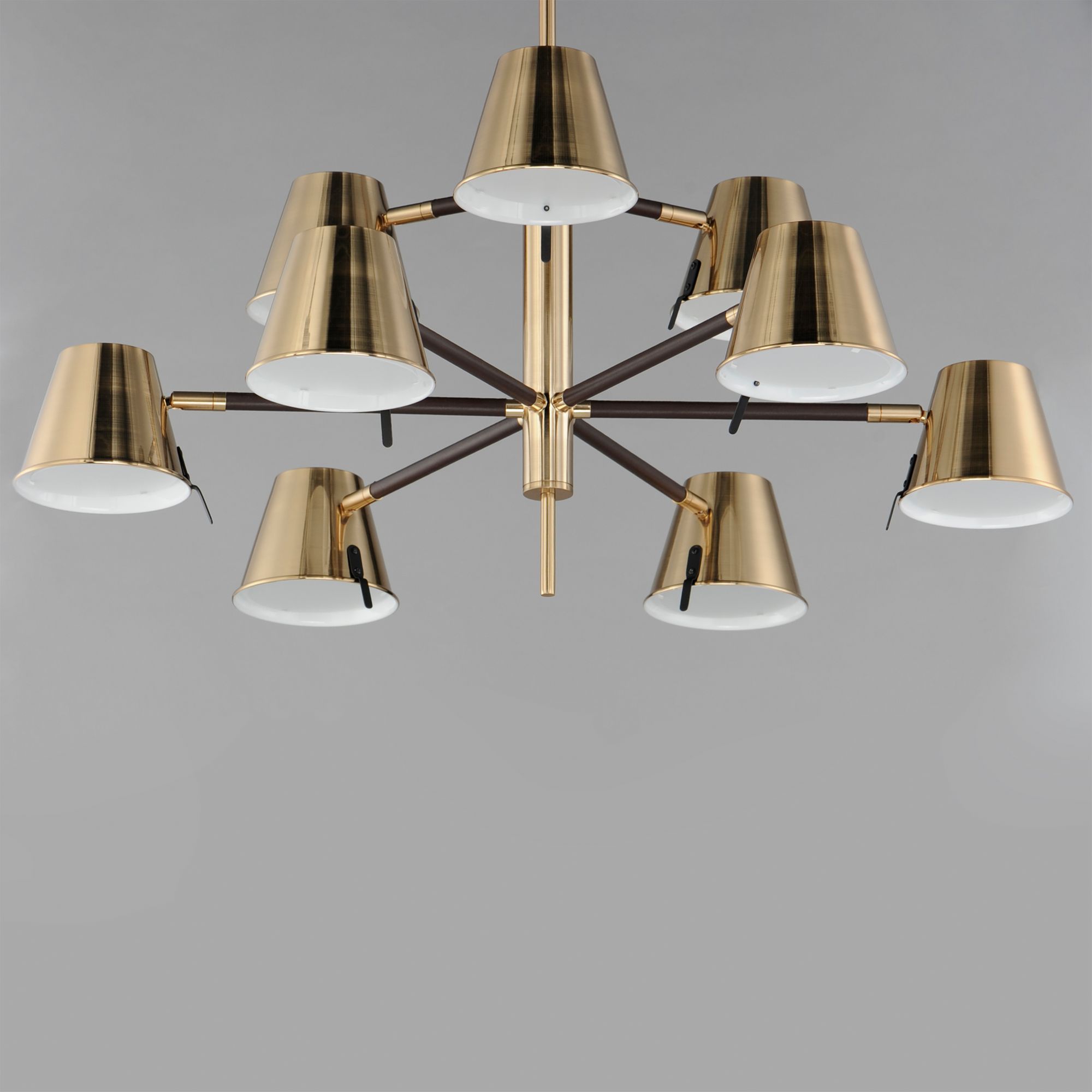Image 3 Carlo 9-Light LED Chandelier Heritage Brass more views