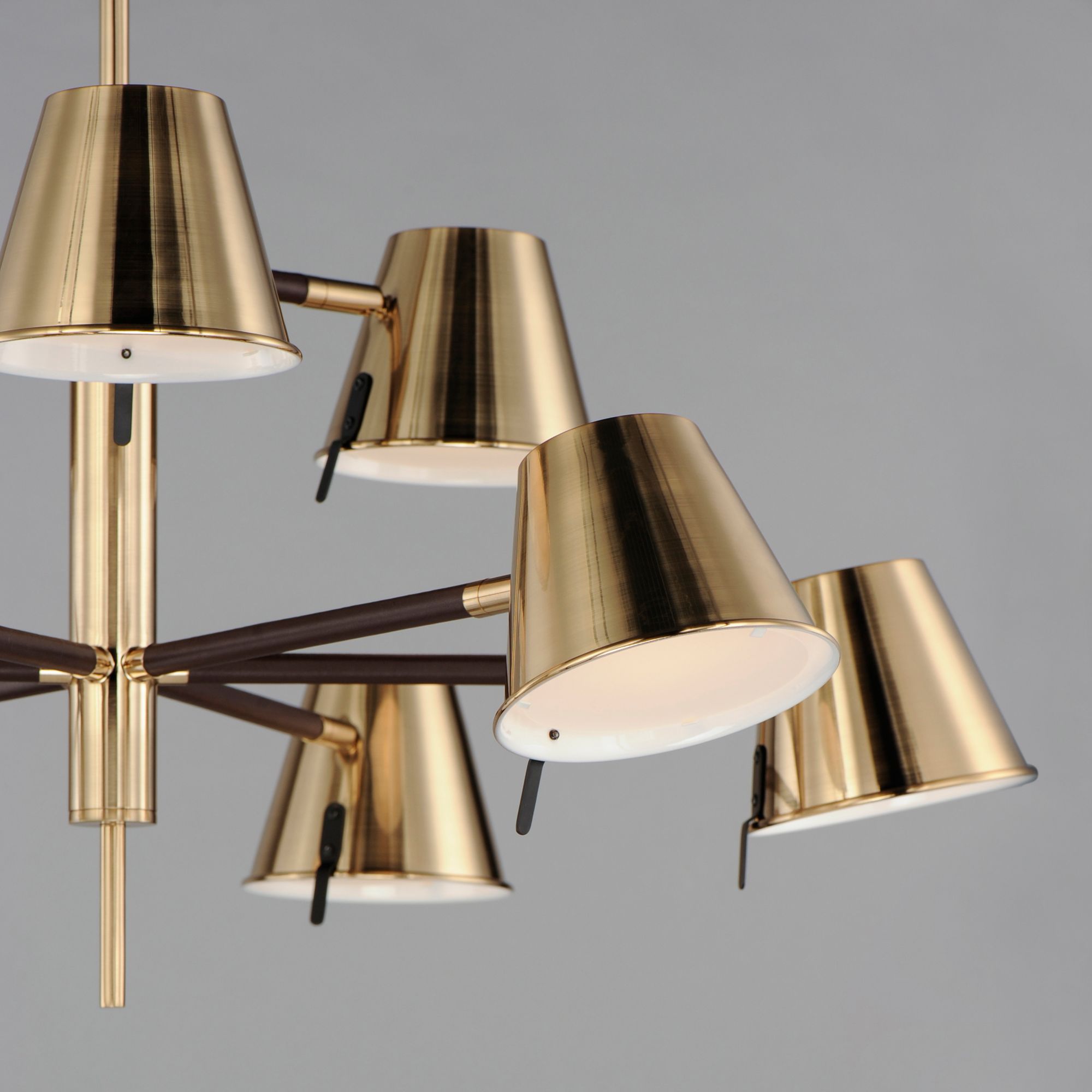 Image 5 Carlo 9-Light LED Chandelier Heritage Brass more views