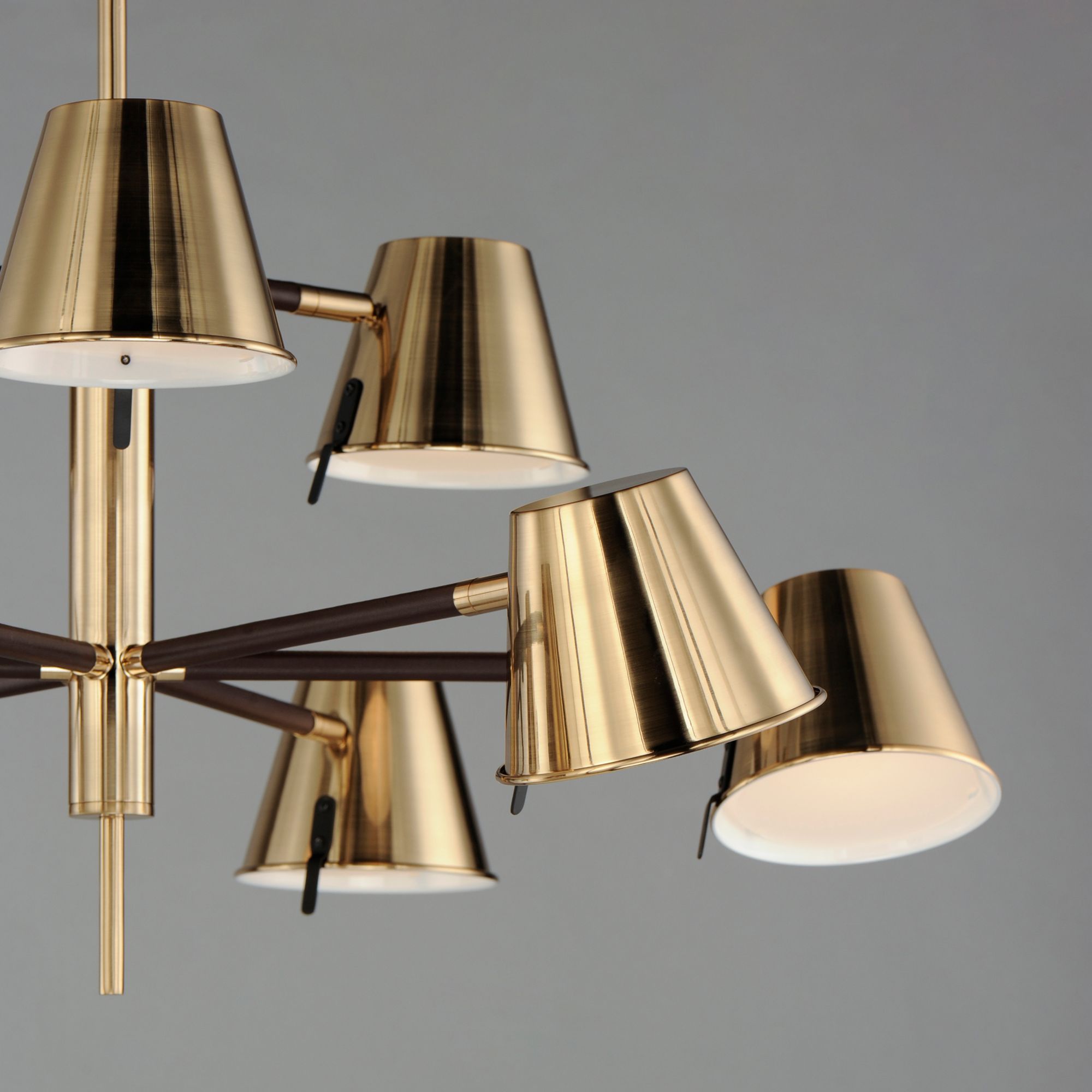 Image 6 Carlo 9-Light LED Chandelier Heritage Brass more views