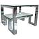 Carlsbad 24" Wide Clear Glass Top Stainless Steel End Table