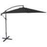 Carlsbad Black 10' Steel Offset Umbrella