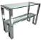 Carlsbad Clear Glass Top Stainless Steel Console Table