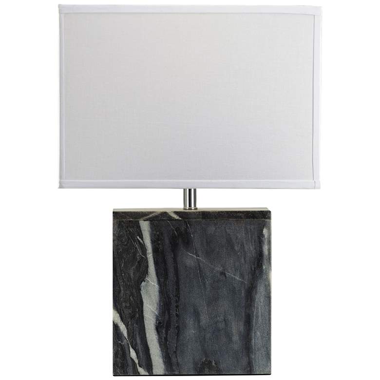 Image 1 Carlson Gray Marble Square Table Lamp