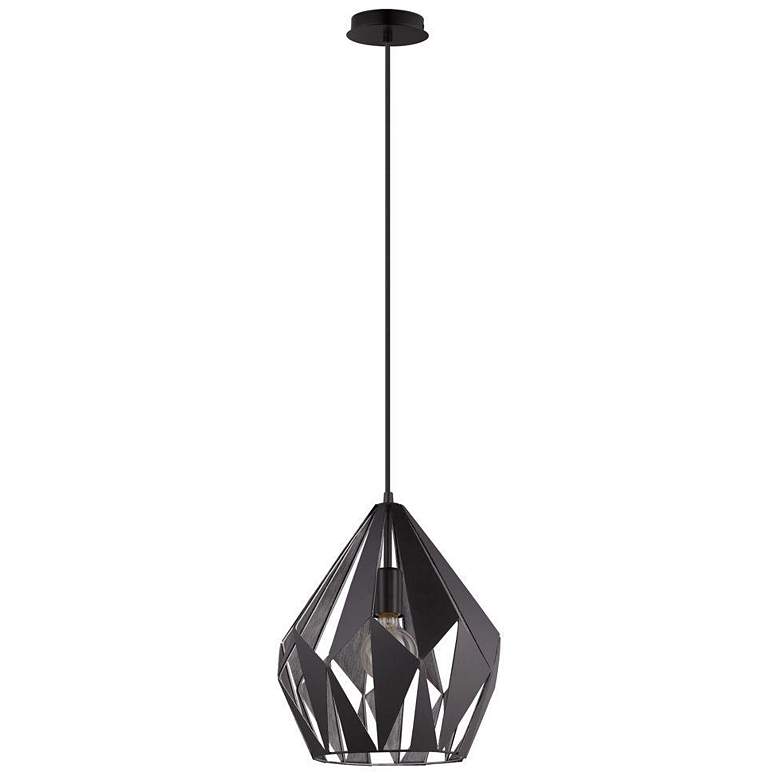 Image 1 Carlton 1 - 1-Light Pendant - Black and Silver