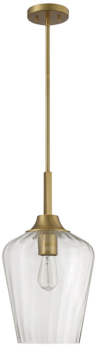 Image 2 Carlton 1-Light Pendant in Warm Brass more views
