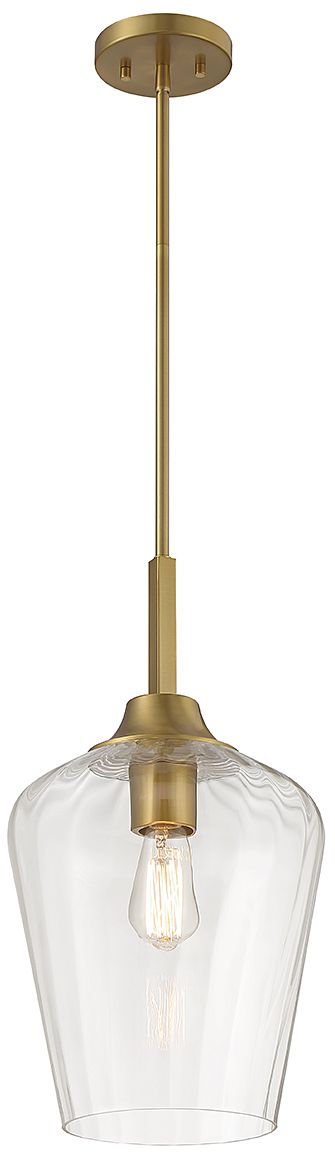 Image 3 Carlton 1-Light Pendant in Warm Brass more views