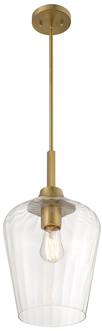 Image 4 Carlton 1-Light Pendant in Warm Brass more views