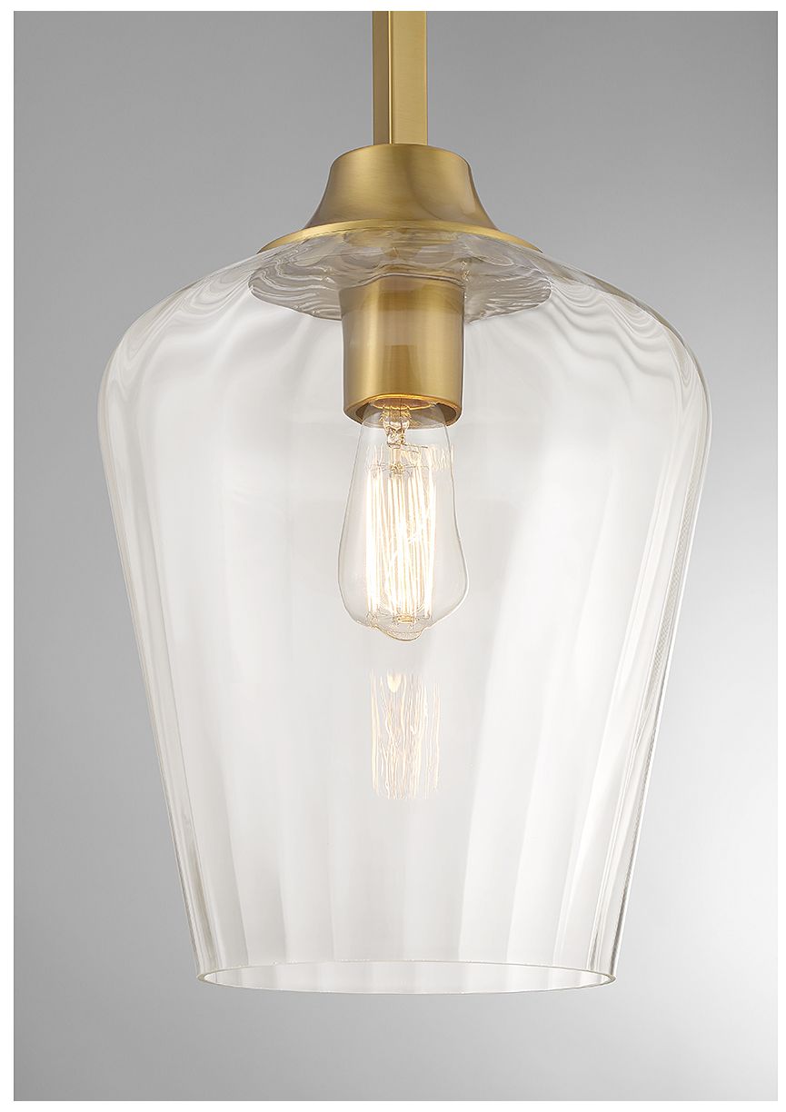 Image 5 Carlton 1-Light Pendant in Warm Brass more views