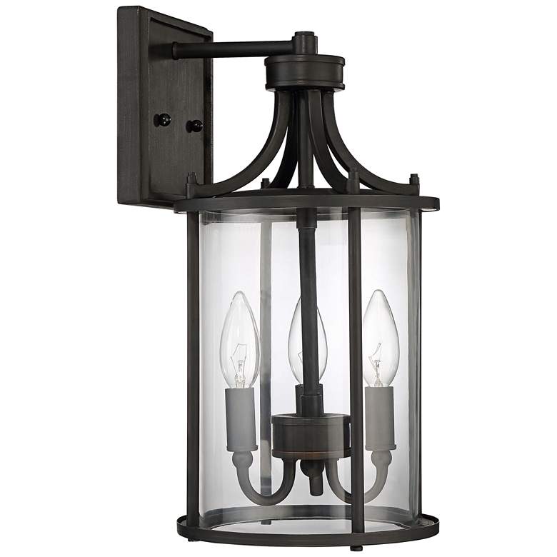 Image 1 Carlton 15 1/2" High Aged Brushed Bronze Outdoor Wall Light