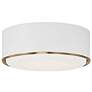 2_Carlton 15 1/2"W Matte Brass and White Drum Ceiling Light