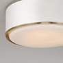 3_Carlton 15 1/2"W Matte Brass and White Drum Ceiling Light more views